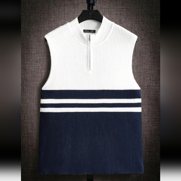 Other - NEW! MENS SLEEVELESS KNIT ZIP SHIRT SIZE S